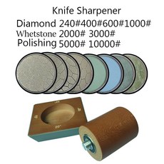 샌딩기 원형 사포 산업 다이아몬드 요리사 칼 세트로 날카롭게하는 직선 가장자리 롤러 칼용 롤링 나이프 숫돌 키트, [00] 24-hour shipping, [02] P-D4PCSW2PCSP2