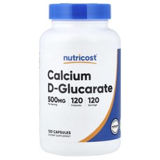뉴트리코스트 칼슘 D-Glucarate 500mg 120 캡슐, 4개, 120정