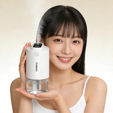 Frokom 미니 무선 가습기 사무실용 탁상용 휴대용 차량용 무소음 가습기, 화이트, H3PRO