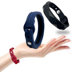 정전기 저감 차단 NO SPARK 스파크 저감 손목밴드 실리콘 팔찌 2P, 블랙+블루