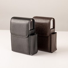 일반용 심플 간편 인조가죽 담배 케이스 1개 홀더 2가지색 중, 블랙 1개