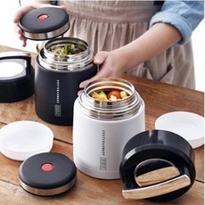 보온 도시락 스텐 죽통 밥통 직장인 학생 등산 캠핑 대용량 10000ml, 화이트, 1개
