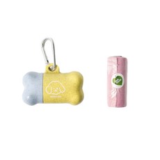 AMEKLION 狗狗拾便器, 黃藍拼色拾便器 含1拾便袋, 1個, 1個