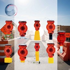 쏠라LED경고등 점멸 안전경고등 경광등램프 도로공사 안전표시 설비경고등 태양광램프, 파이프_A전용(35파이XH1120)_램프아님