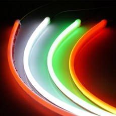 미즈누아 12V 아이라인 실리콘 LED바 30/60cm 발광 램프 줄조명 일자, 60cm 아이스블루LED