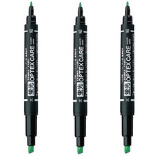 제브라 옵텍스 케어 형광펜 WKCR1 + 사은품(모닝 3색), 3개, 그린(G)