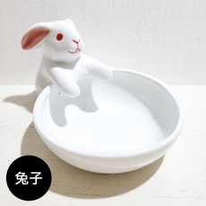 復古家日本製 貓咪陶瓷收納盒 湯勺筷子架 廚房用品 可愛造型, 1個, 兔子