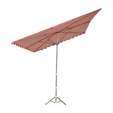遮陽傘戶外庭院傘太陽傘加固加厚雨傘擺攤遮雨棚結實耐用門麵專用, 紅色[傘+底座],斜傘3X2.5米特厚6骨+防雨防曬, 1個