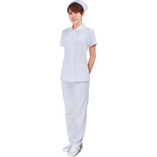 杏芳 圓領短袖斜紋布護士服褲裝