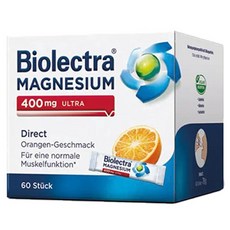 BIOLECTRA Ultra Direct 鎂 400mg 柳橙口味 60入, 1個