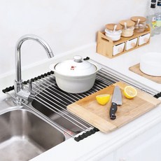 싱크롤 선반 식기건조대 싱크대받침대 47cm 블랙 dks+7264Hx