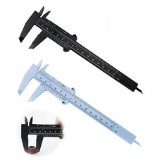 디지털 버니어 캘리퍼스 2개 세트 150mm 플라스틱 측정자 블루 블랙