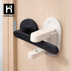 홈앤정 안여러 현관문 도어락 안전잠금장치 무타공 이중장금 손잡이 안전잠금장치, 1개
