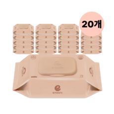 앙블랑 아기 물티슈 네오 브라운 캡형 70gsm, 72매, 20개, 70g