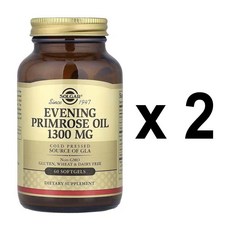 솔가 달맞이꽃(이브닝 프림로즈)오일 1300mg 소프트젤 60정 2개