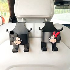 미키미니 차량용 뒷좌석 컵홀더 후크 걸이 커플세트 1+1, 뷰티1+1, 1세트