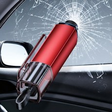 차량용 비상 탈출 망치 안전 벨트 커터 2in1, RED, 1개