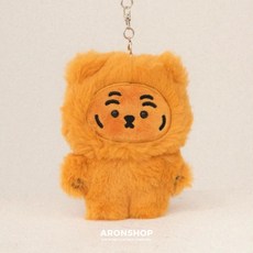 MUZIK TIGER 鑰匙圈 韓國文創, 1個, 炸毛老虎吊飾-橘胖虎款