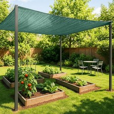 SUNNY GUARD 35-45% 햇빛 가리개 천 1.8 x 2.4m(6 x 8피트) 블랙 HDPE 메시 - 식물 채소 온실 파티오 닭장 및 개 켄넬용 통기성 정원 쉐, 40% 쉐이드-그린