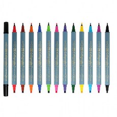 지그 캘리그라피 ZIG-TC-3100 수성 붓펜 트윈팁 손글씨 컬러링, 094 gray brown