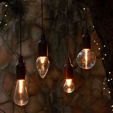 건전지 조명 레트로 캠핑 빈티지 휴대용 전구 야외 캠핑용 랜턴, type1(작은볼)