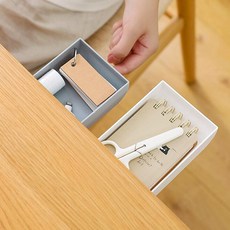 레더스 부착식 슬라이딩 수납장 미니 서랍 틈새서랍 정리함, 그레이, 1개