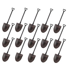 SQXBK 100피스 120mm 블랙 미니 플라스틱 일회용 디저트 플레이트 주걱 모양 스푼 아이스크림 푸딩 케이크 요거트 잼에 적합, SQXBK 100피스 120mm 블랙 미니 플라스틱 일