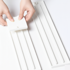 이제이타임 다용도 슬림 국자 냄비뚜껑 논슬립 실리콘 매트 받침대 2p, 2개, 화이트