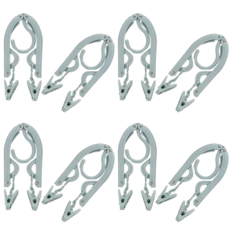 에이필미 여행용 접이식 미니 집게 옷걸이 4종, 블루, 8개