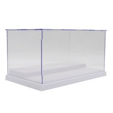 shangren 빌딩 블록 다이아몬드 벽돌 장난감 다이캐스트 자동차를 위한 명확한 진열장은 모입니다, 250x145x120mm, 플라스틱, 화이트, 1개