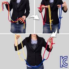 [KC인증] JL매직 묶이고 풀리고 자유자재로 연결되는 로프 마술 어린이 교육 마술, 1세트