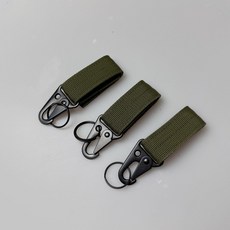 스트랩 카라비너, 3개, 카키