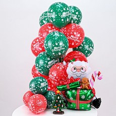 30cm 크리스마스 메리혼합 장식 조이 풍선 50개입 성탄절 FWFG2N83, 조이30cm크리스마스풍선 메리혼합(50개입) 파티장식, 색상, 상세페이지 참조