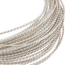 약 7m 원형 꽈배기전선 동선 팔찌 키링 만들기 재료 0.8mm, 1롤, 원시(도금되지않음)