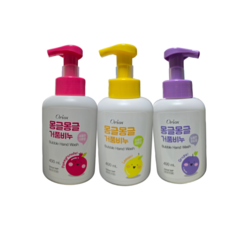 건화상회 오닉스 몽글몽글 거품비누 상큼한 레몬향+달콤한 포도향+세콤한 석류향, 3개, 400ml