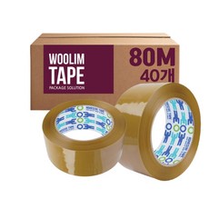 우림 박스테이프 OPP 중포장 황색 80M 40개 포장 택배용