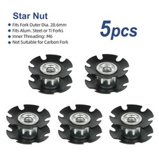 자전거 헤드셋 플랜지 스타 너트 28.6mm 1 1/8 인치 25.4mm 31.8mm 1/4 나사없는 포크 스티어러 5 개, 1개