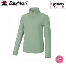 EasyMain 衣力美 台灣 女 排汗快乾易打理長袖《沙洲綠》