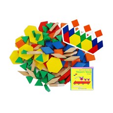 유아동 수 도형학습 패턴블록124p+미니북 완구 조각맞추기 교육용 분류