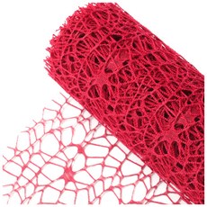 韓式提花網花束包裝材料DIY材料包-圓心網鮮花禮品包裝紗網 (臺灣出貨), 韓式提花網【大紅】50CM*5Y/捲