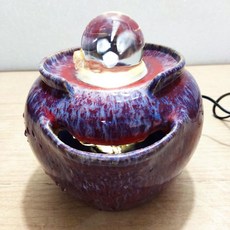 鵬宗小舖 特級版琉釉款小開口笑流水組 附馬達水晶球手拉坯 - 時來運轉流水盆