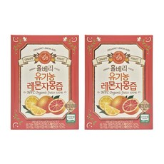 홀베리 100% 유기농 레몬자몽즙, 20g, 28개