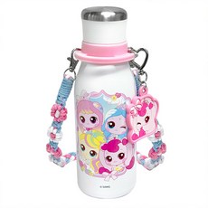 캐치티니핑6 텀블러 키링 스트랩세트, 1개, 500ml, 캐치티니핑6-ST0011-화이트 1개, 500ml, 캐치티니핑6-ST0011-화이트