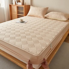 초고밀도 순면 진드기차단 매트리스 커버 통기성 사계절 공용