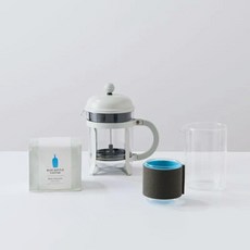 블루보틀 BLUE BOTTLE COFFEE 일본 프렌치프레스 커피세트 200g원두 유리주전자, 확인함, 확인함, 자이언트 스텝스