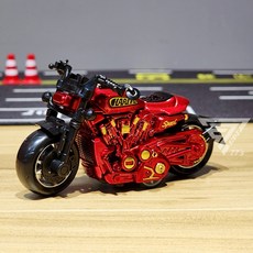仿真迷你哈雷摩托車迴力車 重機摩托車 杜卡迪仿賽 合金摩托車 模型機車 小汽車玩具 越野摩托車 哈雷模型, 珠光復古-紅, 1個