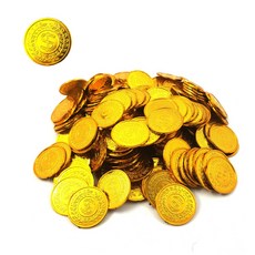 [두들연구소]모형 코인세트 금화은화 100개 인테리어 달란트 보물상자 파티 연극 영화 유튜브소품, 골드코인달러