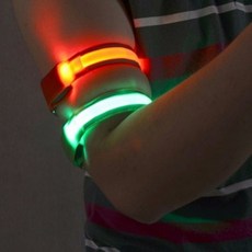 2pcs 세트 런닝 러닝 조깅 라이딩 산악 행군 댕댕이 USB충전식 LED 스포츠 암밴드 LED완장, 레드, 옐로우