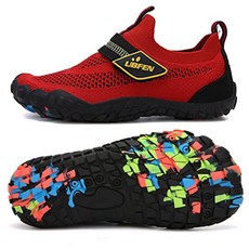 UBFEN 아동용 워터 슈즈 남아 여아용 아쿠아 삭스 맨발 해변 스포츠 수영 풀 빠른 건조 경량 유아 빅 키즈 블랙 그린 8 키즈 197068