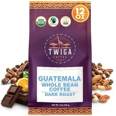 Twiga Coffee 르완다 원두 – 캐러멜 시나몬 시트러스 맛 노트가 있는 미디엄 로스트 아라비카 부드럽고 대담한 컵을 싱글 오리진 프레시 커피 355ml12온스 22107, Guatemala